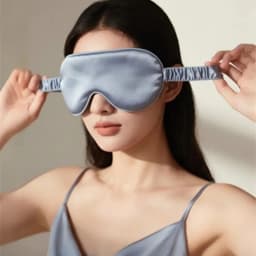 Double-Sided Silk Sleeping Eyeshade Light Blocking Breathable Travel Sleep Eye Mask Shields Protective Safety Goggle Eye Wear