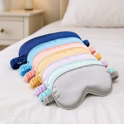 Double-Sided Silk Sleeping Eyeshade Light Blocking Breathable Travel Sleep Eye Mask Shields Protective Safety Goggle Eye Wear