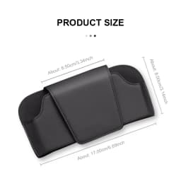 SEAMETAL Car Glasses Case Premium Suede/Leatherette Auto Sun Visor Glasses Holder Sunglasses Protective Case for Car Accessories