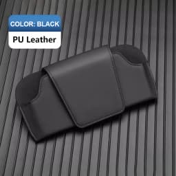 SEAMETAL Car Glasses Case Premium Suede/Leatherette Auto Sun Visor Glasses Holder Sunglasses Protective Case for Car Accessories