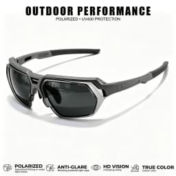 Classic Men's Photochromic Polarized Sunglasses - Adjustable Nose Pads, UV400 for Driving, Fishing & All-Weather Outdoor