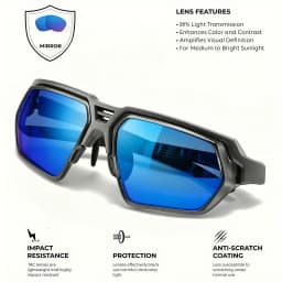 Classic Men's Photochromic Polarized Sunglasses - Adjustable Nose Pads, UV400 for Driving, Fishing & All-Weather Outdoor