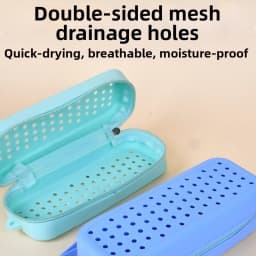 Portable Silicone Swim Goggle Case Perforated Breathable Eyeglasses Storage Bag Durable Swimming Goggles Protection Travel Use