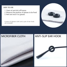 COLOUR_MAX 6Pairs Soft Silicone Nose Pad For Glasses Non-slip Eyeglasses Sunglass Black White Nose Pad