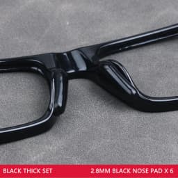 COLOUR_MAX 6Pairs Soft Silicone Nose Pad For Glasses Non-slip Eyeglasses Sunglass Black White Nose Pad