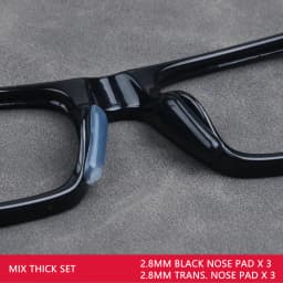 COLOUR_MAX 6Pairs Soft Silicone Nose Pad For Glasses Non-slip Eyeglasses Sunglass Black White Nose Pad