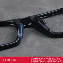COLOUR_MAX 6Pairs Soft Silicone Nose Pad For Glasses Non-slip Eyeglasses Sunglass Black White Nose Pad