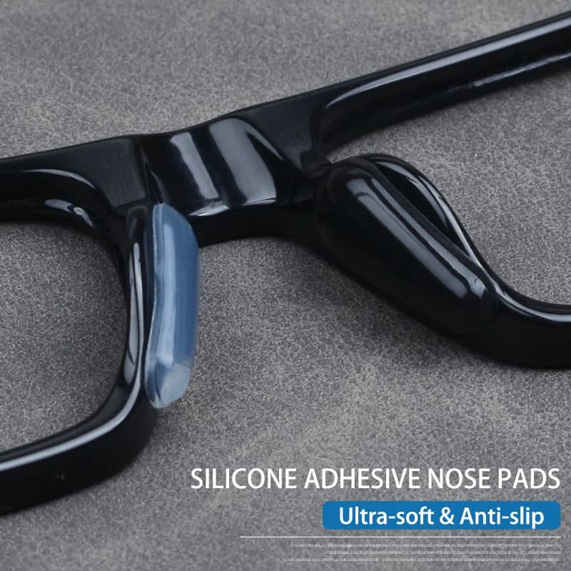 COLOUR_MAX 6Pairs Soft Silicone Nose Pad For Glasses Non-slip Eyeglasses Sunglass Black White Nose Pad
