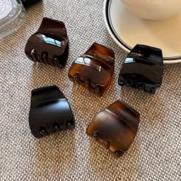 High ponytail with hair clips, updo, shark clips, half-up hairpins