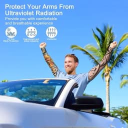 8PCS Fake Temporary Full Arm Tattoo Sleeves UV Protection Stretchy Breathable Sun Sleeves Unisex Outdoor Sports Driving Fishing