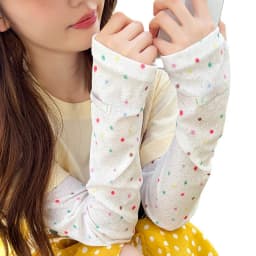 Cute Colorful Star Arm Sleeves for Women Breathable UV Protection Polka Dot Summer Driving Cycling Casual Wear Kawaii Sleeves