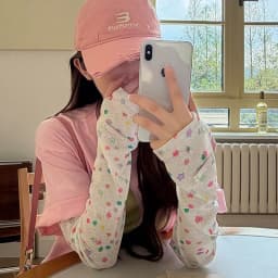 Cute Colorful Star Arm Sleeves for Women Breathable UV Protection Polka Dot Summer Driving Cycling Casual Wear Kawaii Sleeves