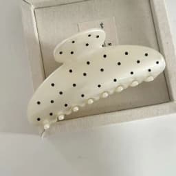 1PC Polka Dot Hair Grip Clip Exquisite Daily Styling Firm Hold for Various Hairstyles All Seasons Playful Accessory
