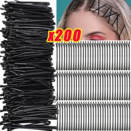 3.5CM Ultra-Invisible Black Straight Line Hair Clip Long-Lasting U-shaped Needle Lady Hairpins Curly Wavy Grips Women Bobby Pins