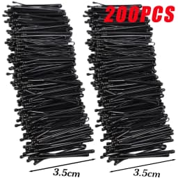 3.5CM Ultra-Invisible Black Straight Line Hair Clip Long-Lasting U-shaped Needle Lady Hairpins Curly Wavy Grips Women Bobby Pins