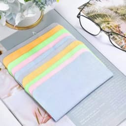 5PCS Eyeglass Cleaning Cloth Microfiber Adaptable For Screens Lenses Nylon Or Polaroid Glasses 15*15cm Random Color