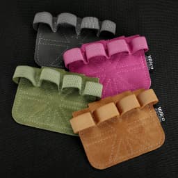 1 Pair Cowhide Weightlifting Gloves Four-finger Palm Protection Anti-slip Wear-resistant Fitness Sports Training Palm Guard