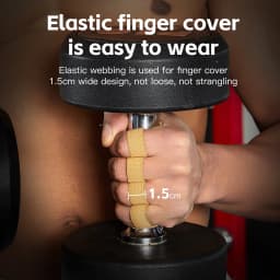1 Pair Cowhide Weightlifting Gloves Four-finger Palm Protection Anti-slip Wear-resistant Fitness Sports Training Palm Guard