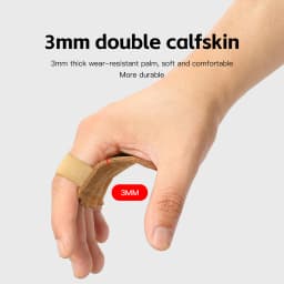 1 Pair Cowhide Weightlifting Gloves Four-finger Palm Protection Anti-slip Wear-resistant Fitness Sports Training Palm Guard