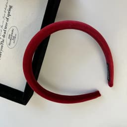 Korean Style High Sense Autumn Winter Narrow Version Gentle Texture Velvet Fine Solid Color Headband Hair Hoop Hair Accessories