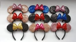 1pc Mouse Ears Headband Girls And Kids 4 Inch Polka Dot Bow Hairdband Holiday Party Travel DIY Hair Accessories