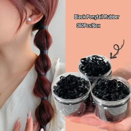 100-1000Pcs Black Disposable Rubber Band Elastic Hair Bands Girls Headband Children Ponytail Holder Bands Kids Hair Accessories