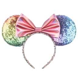 2023 Mouse Ears Headband For Girls Adults 5''Polka Dot Bow Hairband Festival Party Travel DIY Hair Accessories