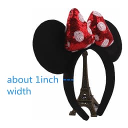 2023 Mouse Ears Headband For Girls Adults 5''Polka Dot Bow Hairband Festival Party Travel DIY Hair Accessories