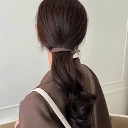 2PCS Matte Hair Clamps, Black & Brown Banana - Shaped Clips, Trendy Hair Accessories for Women's Chic Updos