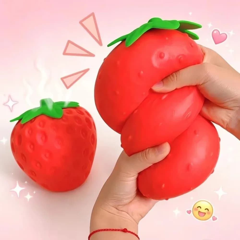 New Fruit Shape Strawberry Squeeze Ball Soft Big Stress Relief Toy Funny Fruit Shape Toy Office & School Stress Relief