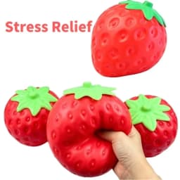 New Fruit Shape Strawberry Squeeze Ball Soft Big Stress Relief Toy Funny Fruit Shape Toy Office & School Stress Relief