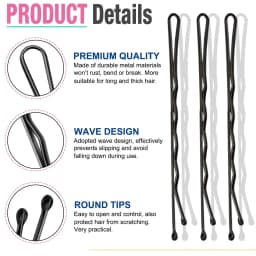 50-600pcs Black Straight Line Hair Clip U-shaped Needle Lady Hairpins Curly Wavy Grips Women Bobby Pins Styling Hair Accessories