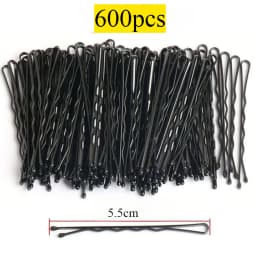 50-600pcs Black Straight Line Hair Clip U-shaped Needle Lady Hairpins Curly Wavy Grips Women Bobby Pins Styling Hair Accessories