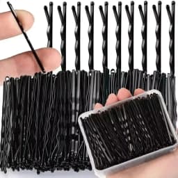 50-600pcs Black Straight Line Hair Clip U-shaped Needle Lady Hairpins Curly Wavy Grips Women Bobby Pins Styling Hair Accessories