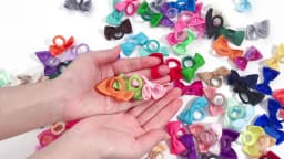40/60/80 Baby Girls Hair Ties 2 Inches Hair Bows Rubber Band Ribbon Hair Bands Ropes for Infant Children Gift 40 Colors in Pairs