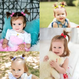 40/60/80 Baby Girls Hair Ties 2 Inches Hair Bows Rubber Band Ribbon Hair Bands Ropes for Infant Children Gift 40 Colors in Pairs