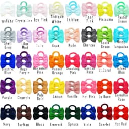 40/60/80 Baby Girls Hair Ties 2 Inches Hair Bows Rubber Band Ribbon Hair Bands Ropes for Infant Children Gift 40 Colors in Pairs