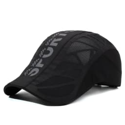 Summer New Arrival SPORT Letter Front-Panel Cap for Men Breathable Mesh Quick-Dry Sun Hat Outdoor UV Protection Baseball Cap