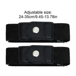 1 Pair No Buckle Elastic Belt Stretchable Adjustable Waistband for Women Men Jeans Pants Trousers Dresses Casual Fashion Wear