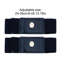 1 Pair No Buckle Elastic Belt Stretchable Adjustable Waistband for Women Men Jeans Pants Trousers Dresses Casual Fashion Wear