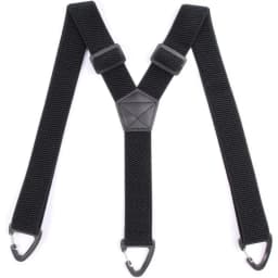 Adjustable Elastic Trouser Pants Braces-Black Heavy Duty Work Suspenders for Men 3.8cm Wide Y-back with Plastic Gripper Clasps