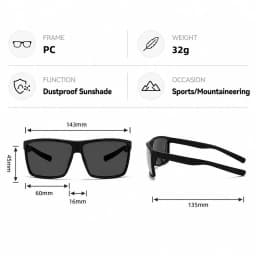 Men's Outdoor Polarized Sunglasses, Frosted Texture Frame UV400 Lens for Fishing Driving Cycling, Anti-Glare Sports Eyewear