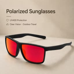 Men's Outdoor Polarized Sunglasses, Frosted Texture Frame UV400 Lens for Fishing Driving Cycling, Anti-Glare Sports Eyewear