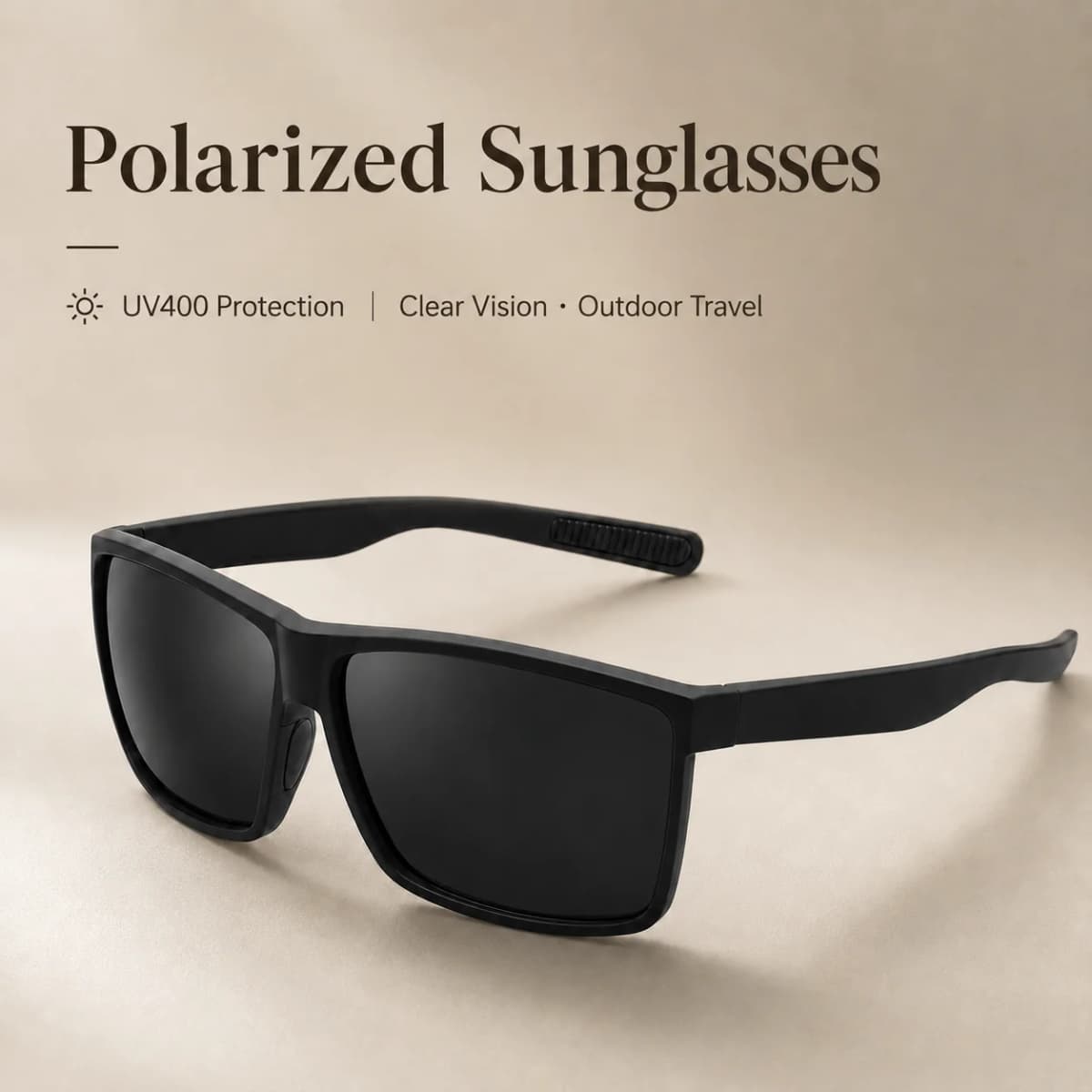 Men's Outdoor Polarized Sunglasses, Frosted Texture Frame UV400 Lens for Fishing Driving Cycling, Anti-Glare Sports Eyewear