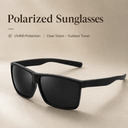 Men's Outdoor Polarized Sunglasses, Frosted Texture Frame UV400 Lens for Fishing Driving Cycling, Anti-Glare Sports Eyewear