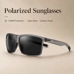 Men's Outdoor Polarized Sunglasses, Frosted Texture Frame UV400 Lens for Fishing Driving Cycling, Anti-Glare Sports Eyewear