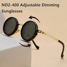 ND2-400 Adjustable Dimming Glasses ND Filter UV400 Polarized Sunglasses With Glasse Case 9 Level Fishing Sunglasses Outdoor