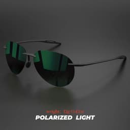 Ultra Light 12g TR90 Frameless Polarized Aviator Sunglasses - Flexible & Comfort Fit Unisex for Driving, Fishing, Outdoor