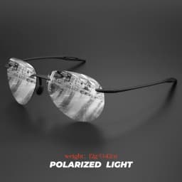 Ultra Light 12g TR90 Frameless Polarized Aviator Sunglasses - Flexible & Comfort Fit Unisex for Driving, Fishing, Outdoor