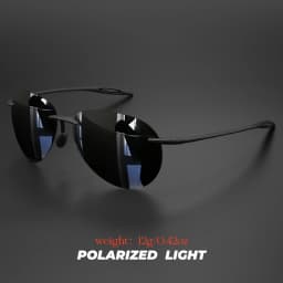 Ultra Light 12g TR90 Frameless Polarized Aviator Sunglasses - Flexible & Comfort Fit Unisex for Driving, Fishing, Outdoor